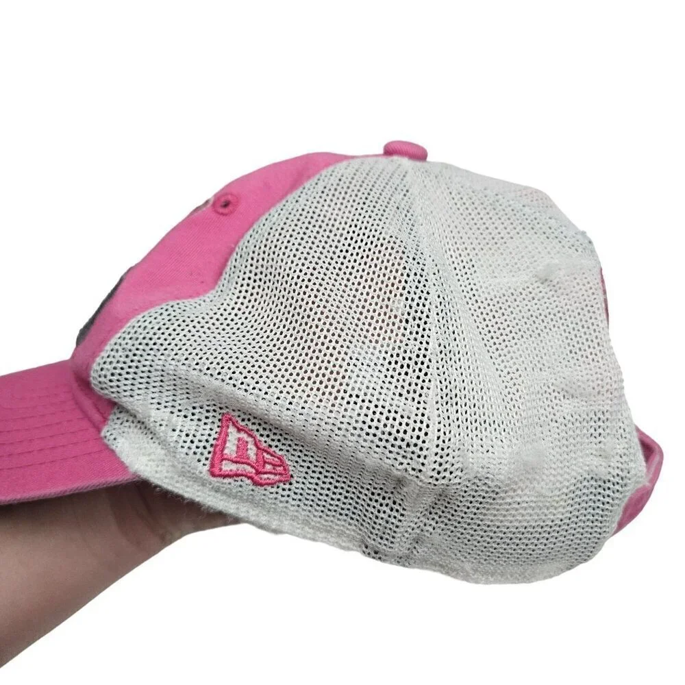 BYU Cougars Youth Trucker Hat Pink Mesh Back Embroidered New Era FLAWED‎